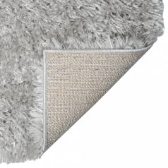   Magas szálmagasságú szürke bozontos szőnyeg 160 x 230 cm 50 mm (340032)