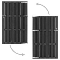 Szürke WPC kertkapu 100 x 180 cm (318105)