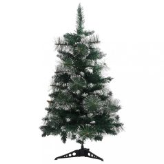   Zöld és fehér PVC műkarácsonyfa állvánnyal 60 cm (340539)