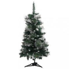   Zöld és fehér PVC műkarácsonyfa állvánnyal 90 cm (340540)