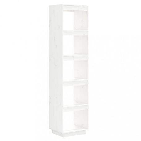 Fehér tömör fenyőfa könyvszekrény/térelválasztó 40x35x167 cm (810855)