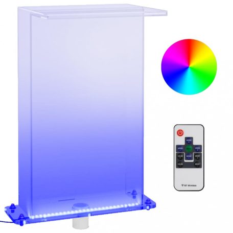 Akril medenceszökőkút RGB LED-del és csatlakozókészlettel 51 cm (3094809)