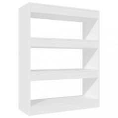   Fehér szerelt fa könyvszekrény/térelválasztó 80 x 30 x 103 cm (811700)
