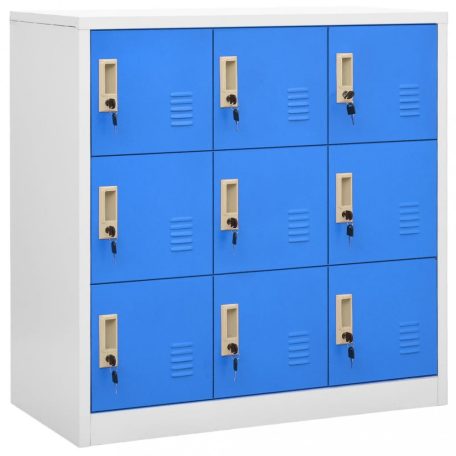 5 db világosszürke-kék acél zárható szekrény 90 x 45 x 92,5 cm (3095244)