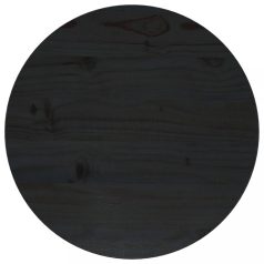 Fekete tömör fenyőfa asztallap Ø40 x 2,5 cm (813659)