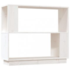   Fehér tömör fenyőfa könyvszekrény/térelválasztó 80 x 25 x 70 cm (814050)