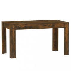  Füstös tölgy színű szerelt fa étkezőasztal 140 x 74,5 x 76 cm (815198)