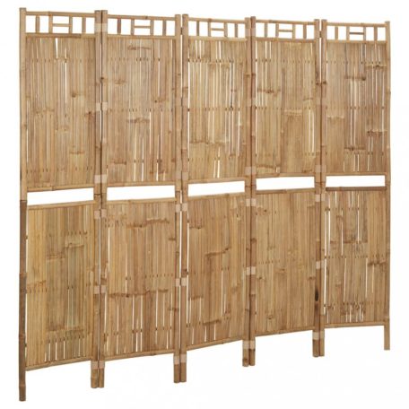 5 paneles bambusz paraván 200 x 180 cm (341750)