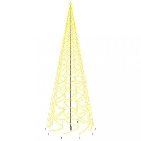 Meleg fehér fényű karácsonyfa tüskével 3000 LED-del 800 cm (343578)