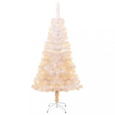   Fehér PVC műkarácsonyfa irizáló csúcsokkal 150 cm (344634)