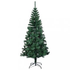   Zöld PVC műkarácsonyfa irizáló csúcsokkal 150 cm (344639)