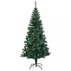   Zöld PVC műkarácsonyfa irizáló csúcsokkal 180 cm (344640)