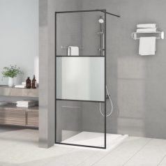 Fekete selyemmatt ESG üveg zuhanyfal 80 x 195 cm (152105)