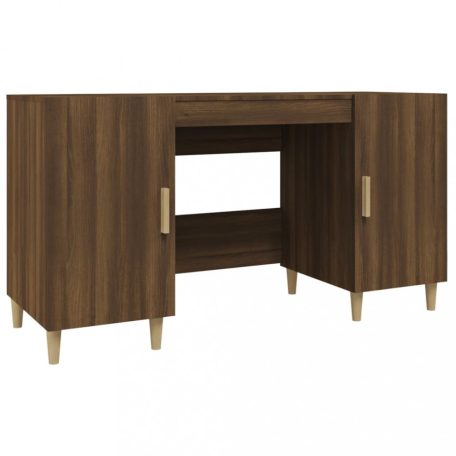 Barna tölgyszínű szerelt fa íróasztal 140 x 50 x 75 cm (817551)