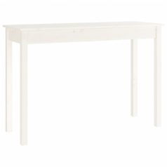 Fehér tömör fenyőfa tálalóasztal 110 x 40 x 75 cm