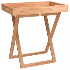   Tömör diófa összecsukható tálcás asztal 52 x 36 x 56,5 cm (350349)