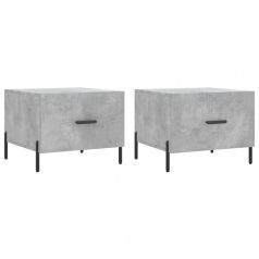   2 db betonszürke szerelt fa dohányzóasztal 50 x 50 x 40 cm