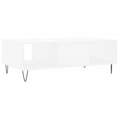 Fehér szerelt fa dohányzóasztal 104x60x35 cm