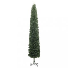 Vékony pvc műkarácsonyfa állvánnyal 300 cm