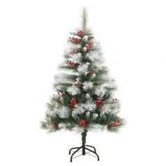   Csuklópántos műkarácsonyfa tobozokkal és bogyókkal 150 cm