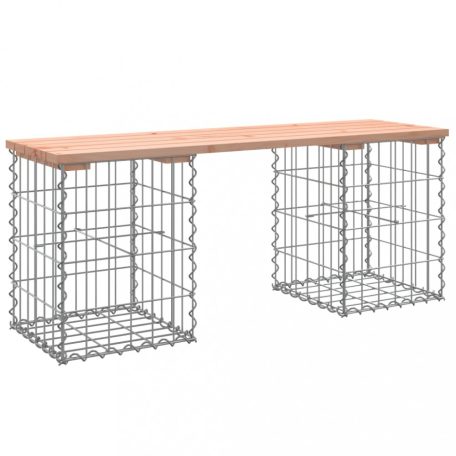 Tömör duglászfenyő gabion kerti pad 103x31x42 cm