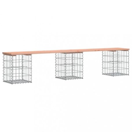 Tömör duglászfenyő gabion kerti pad 203x31x42 cm