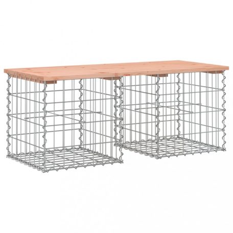 Tömör duglászfenyő gabion kerti pad 103x44x42 cm