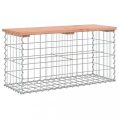 Tömör duglászfenyő gabion kerti pad 83x31,5x42 cm