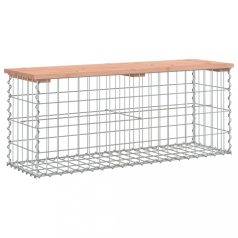 Tömör duglászfenyő gabion kerti pad 103x31,5x42 cm