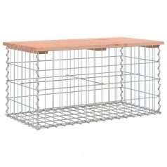 Tömör duglászfenyő gabion kerti pad 83x44x42 cm