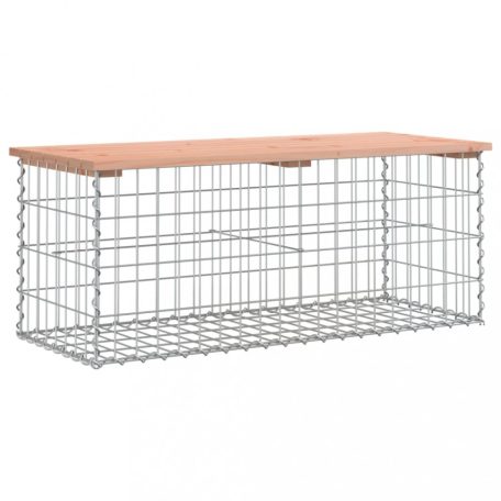 Tömör duglászfenyő gabion kerti pad 103x44x42 cm