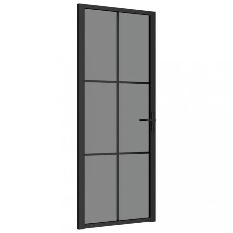 Fekete ESG üveg és alumínium beltéri ajtó 83 x 201,5 cm (350565)