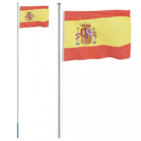 Alumínium spanyol zászló és rúd 6,23 m (3147108)