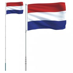 Holland alumínium zászló és rúd 5,55 m (3147116)