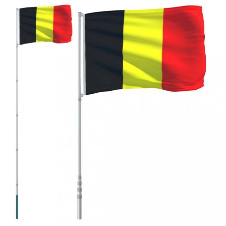 Belga alumínium zászló és rúd 5,55 m (3147117)