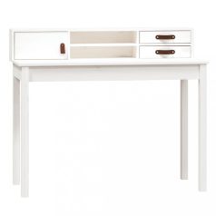   Fehér tömör fenyőfa íróasztal 110 x 50 x 93 cm (823530)