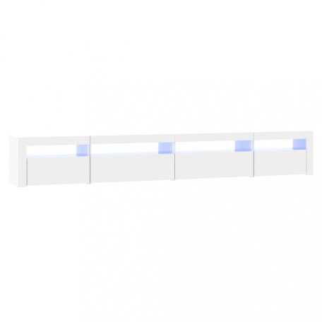 Magasfényű fehér TV-szekrény LED lámpákkal 270x35x40 cm (3152750)