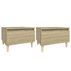   2 db sonoma-tölgyszínű szerelt fa kisasztal 50x46x35 cm (819507)