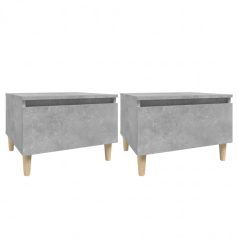   2 db betonszürke szerelt fa kisasztal 50x 46 x 35 cm (819509)