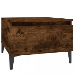   Füstös tölgyszínű szerelt fa kisasztal 50 x 46 x 35 cm (819526)