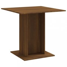   Barna tölgyszínű szerelt fa étkezőasztal 80 x 80 x 75 cm (825824)