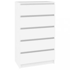   Fehér szerelt fa fiókos szekrény 60 x 36 x 103 cm (823016)