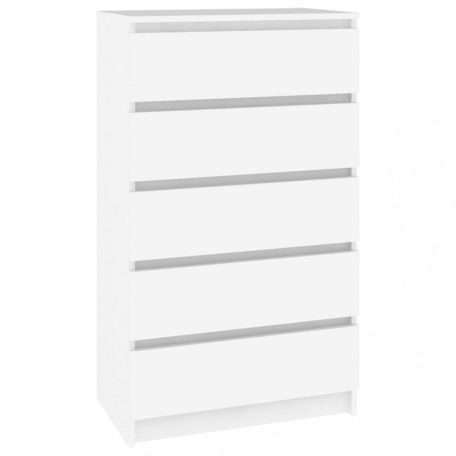 Fehér szerelt fa fiókos szekrény 60 x 36 x 103 cm (823016)