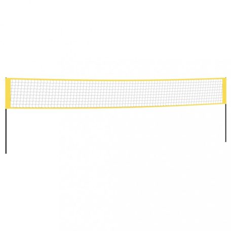 Sárga és fekete PE szövet tollaslabda háló 600 x 155 cm (93745)