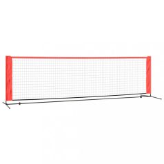   Fekete és piros poliészter teniszháló 300x100x87 cm (93756)