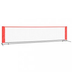   Fekete és piros poliészter teniszháló 400 x 100 x 87 cm (93757)