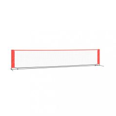   Fekete és piros poliészter teniszháló 500x100x87 cm (93758)