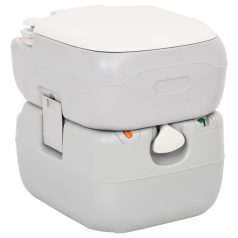 Szürke-fehér HDPE hordozható kemping WC 22+12 L (154405)