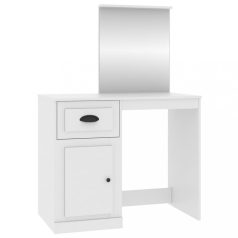   Fehér szerelt fa fésülködő asztal tükörrel 90x50x132,5 cm